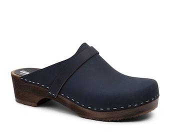 mens leather clogs shoes