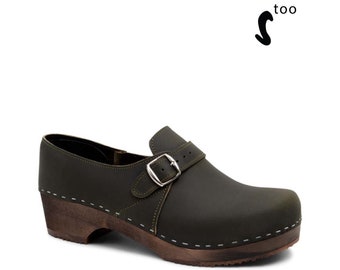 50% OFF Sandgrens Too / Swedish Wooden Clogs for Men / Sandgrens Clogs / Gunnar Closed Back / Mens Wooden Heel Shoes / Leather Clog / EU 41