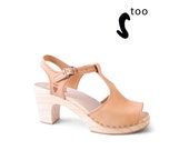 50 OFF Sandgrens Too Swedish Wooden Clogs for Women Sandgrens Clogs Nice Sandal Women High Rise Shoes Leather Clogs Nude