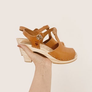 SALE / Clogs for Women / Swedish / Sandgrens Clogs / Nice Sandal / Women High Heel Shoes / Vegetable Tanned Leather Clog / Ecru