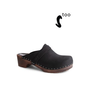 50% OFF Sandgrens Too / Swedish Wooden Clogs for Women / Sandgrens Clogs / Tokyo Mules / Women Low Heel Shoes / Leather Clogs