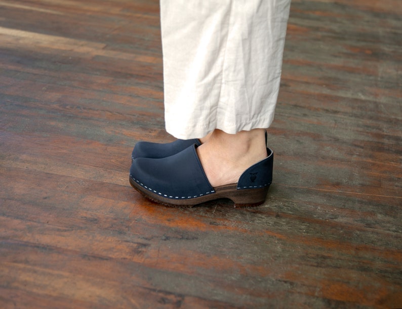 Swedish Clogs Low Heel ClogsClassic ClogsShoesClogsWomens shoes Leather Shoes Women/'s ClogsHandmadeComfortable Shoes Brett LOW