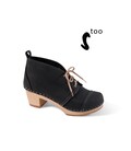 50% OFF Sandgrens Too / Swedish Wooden Boots for Women / Sandgrens Clogs / Chukka Cap Toe / Women High Heel Boots / Leather Boots / Black