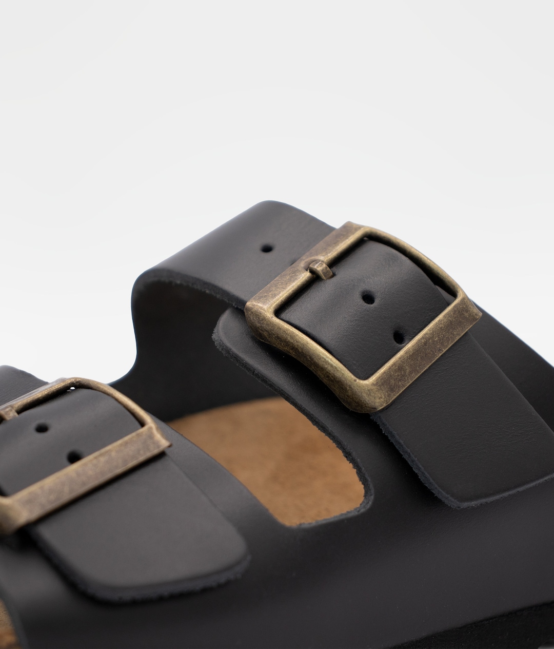 Black Ember Cork Slide Sandals for Men / Original Footbed / Sandgrens ...