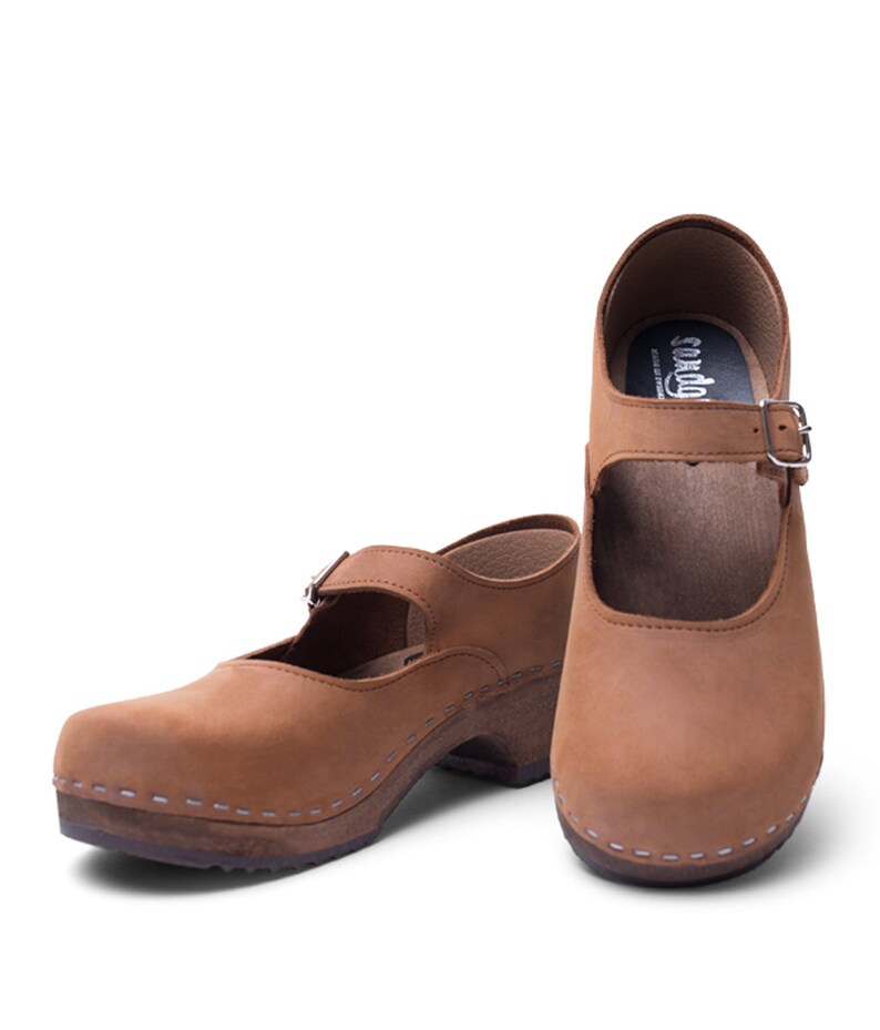 Swedish Wooden Clogs for Women / Sandgrens Clogs / Mary Jane | Etsy