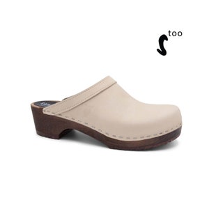 50% OFF Sandgrens Too / Swedish Wooden Clogs for Women / Sandgrens Clogs / Athens Mules / Women Low Heel Shoes / Leather Clogs / EU 36