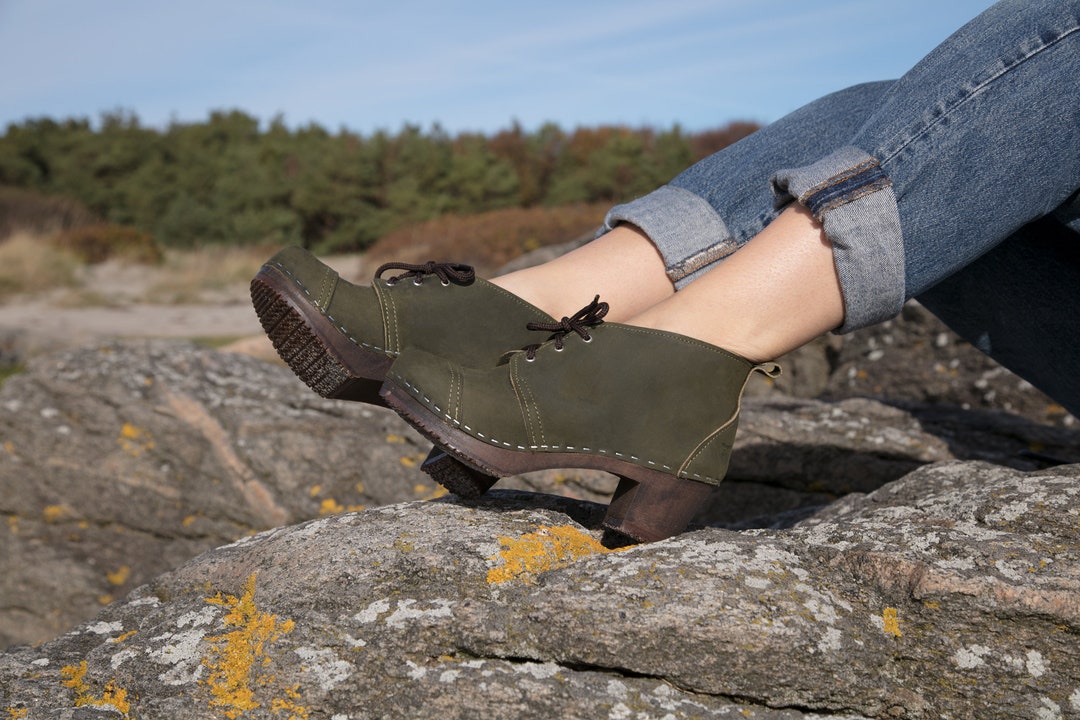 Swedish Wooden Boots for Women / Sandgrens Clogs / Chukka Cap - Etsy