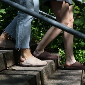 Cork Sandals, Women Slide, Summer Sandals, Handmade, Cushioned footbed, Sandgrens, Sandstone Beige Nubuck Leather, Bilbao