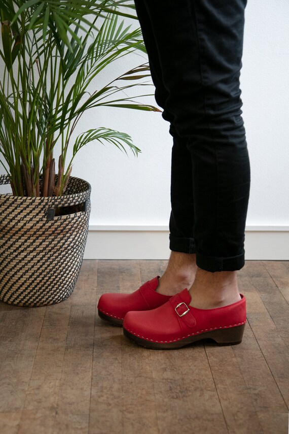 Swedish Wooden Clogs for Men Sandgrens Clogs Gunnar Closed