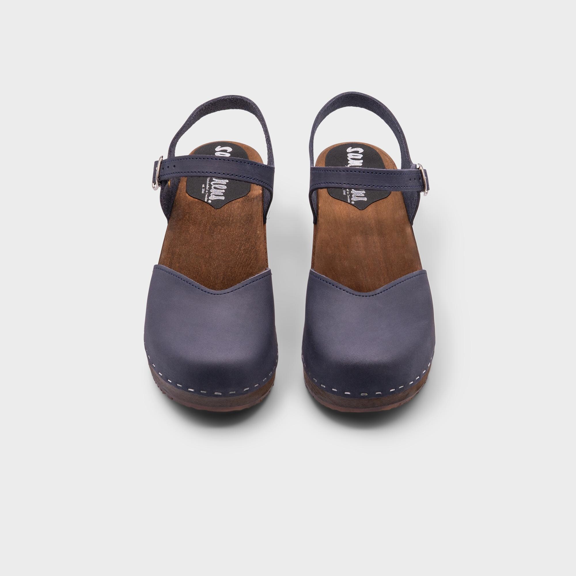 美品 サンドグレンズ Sandgrens スウェーデン製 レザークロッグ