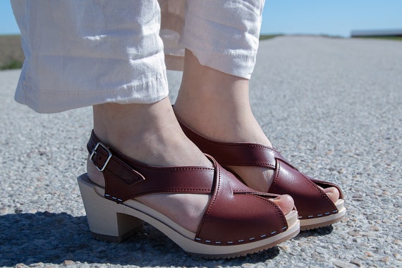 Swedish Wooden Clogs for Women / Sandgrens Clogs / Morocco | Etsy