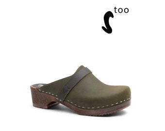 NOVEDAD¡ Classicos Tokyo - Classicos - Tacon Bajo - Piel Nobuk - Zuecos Sandgrens - Tendencias Mujer - Calzado Sueco - Moda para mujer