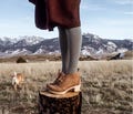Womens Booties, Wooden Boots, Platform Shoes, Women Mule Clogs, Handmade, Sandgrens, Dextertan Brown  Nubuck Leather, Chukka Cap Toe