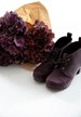Swedish Wooden Boots for Women / Sandgrens Clogs / Chukka Cap Toe / Women High Heel / Boots Clogs / Leather Boots / Plum 
