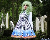 Striped Costume Dress Beetlejuice Sandworm -Dispatch from Jan 2019- Handmade To Order MEASUREMENTS REQUIRED See full details and 2nd picture