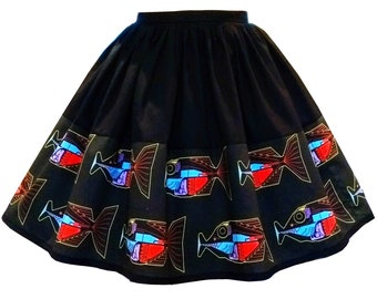Skirt Made From Babel Fish Fabric, It Has Pockets! Handmade To Order -  Hitchher's Guide To The Galaxy