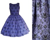Ghost Wallpaper Fabric Dress - LAST CHANCE, See details - Handmade To Order Any Size Measurements Required - Haunted House Mansion