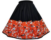 Skirt Nightmare Before Christmas Characters Jack Skellington Sally Zero - Handmade To Order - Simple Elastic Waist Style