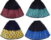 Skirt Made From Harry Potter House Crest Print Fabric - Elastic Waist Skirts - Hufflepuff Ravenclaw Slytherin Gryffindor