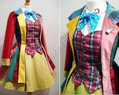 60th ANNIVERSARY - Sixth Doctor Who Femme Costume - Hand Made To Order Please message me before ordering. Coat, skirt, shirt, waistcoat, tie