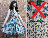 Marvel Fabric Dress - Handmade To Order See full details and 2nd picture captain America Iron Man Thor Hulk