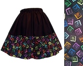 Skirt Periodic Table Of Elements Symbols Chemistry Science Fabric Border Geeky Scientific - Handmade To Order - LAST ONE