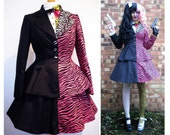 Two Face Lolita Cosplay based on Tommy Lee Jones in Batman Forever Costume - Hand Made To Order - Jacket, Skirt and Shirt