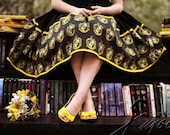 Extra Full Skirt Featuring Hogwarts House Crest Border- DISPATCH FROM NOVEMBER - Handmade Any Size - Harry Potter -