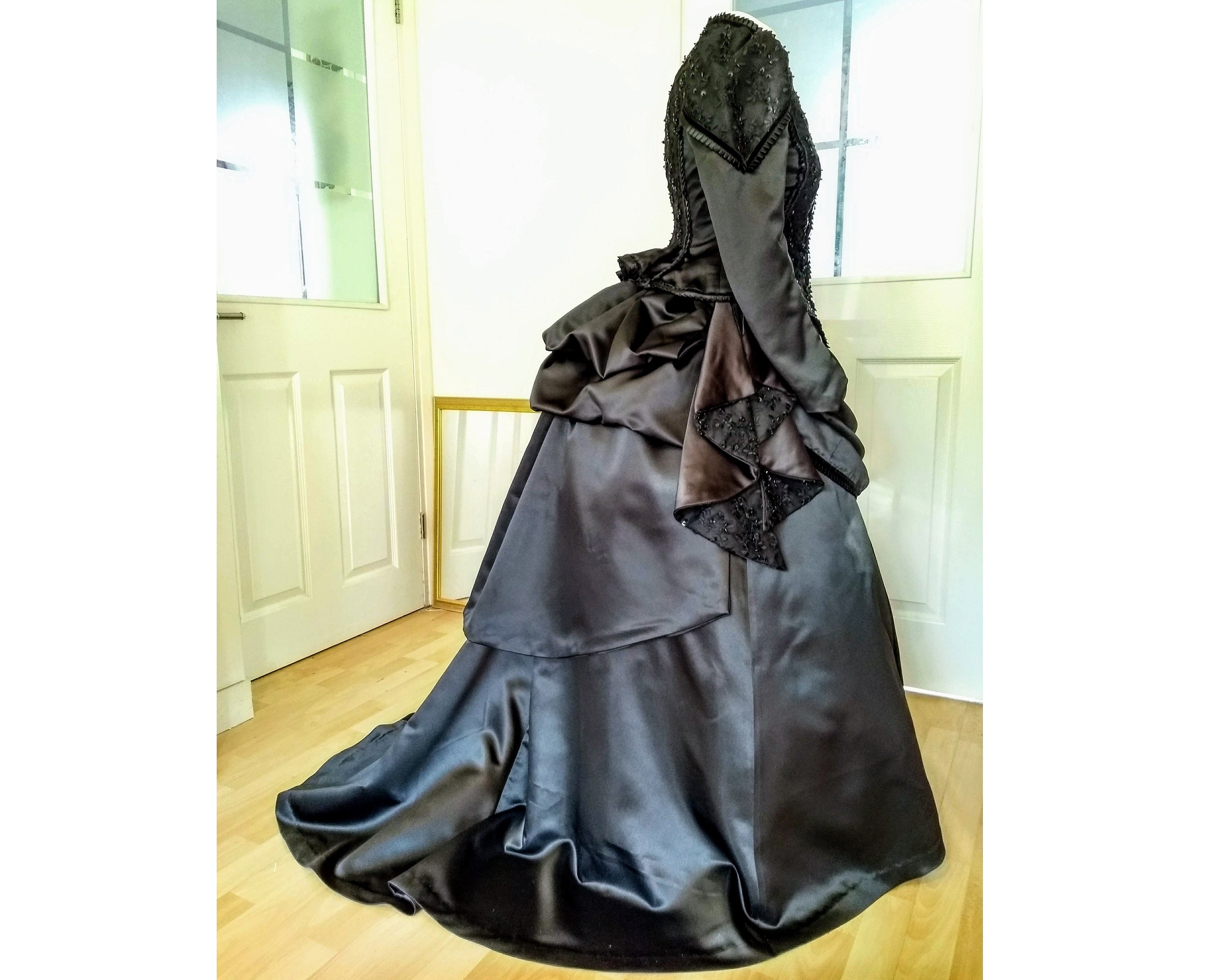 Victorian Funeral Dress Costume - Penny Dreadful, Madame Vastra, Woman