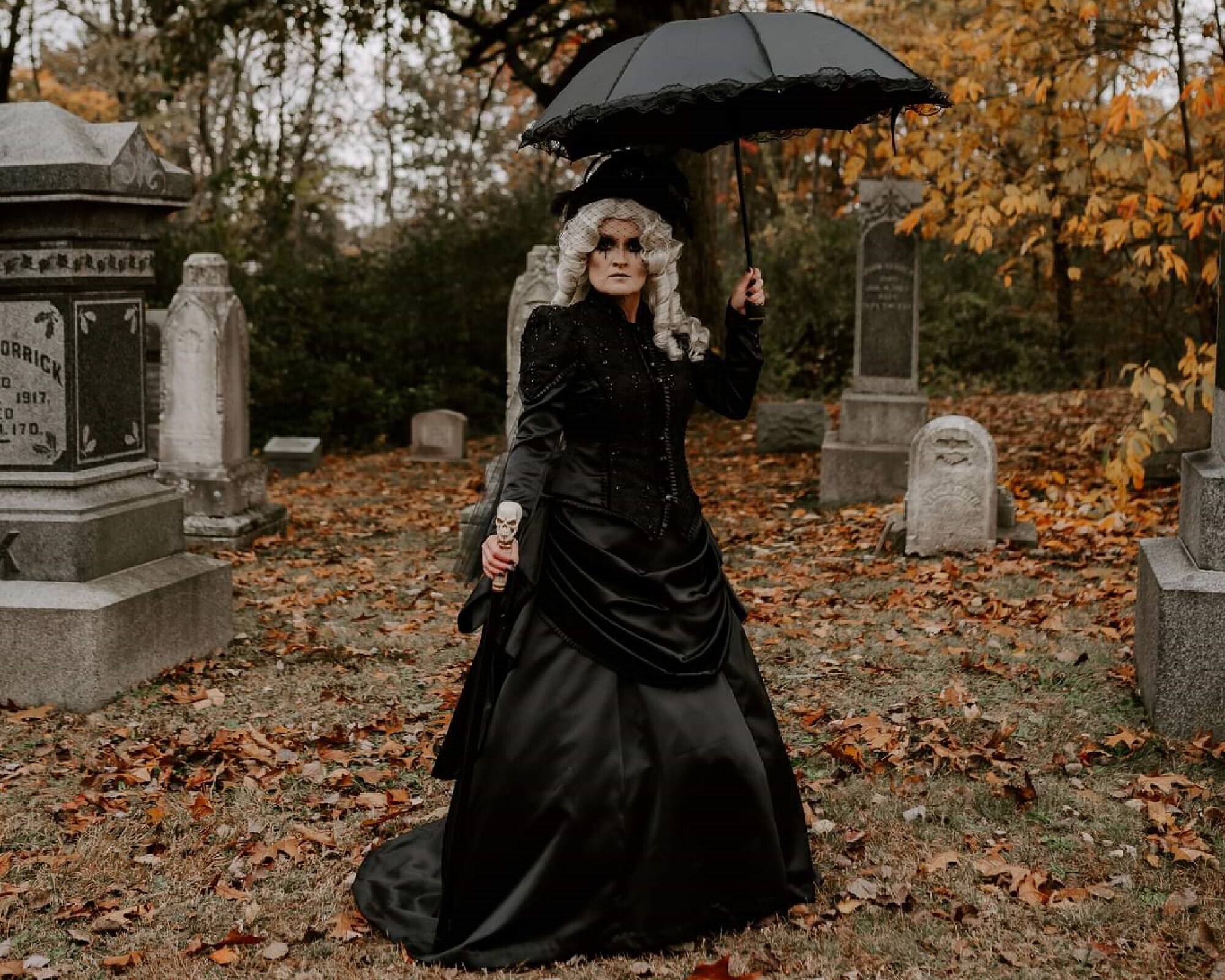 Victorian Funeral Dress Costume - Penny Dreadful, Madame Vastra, Woman