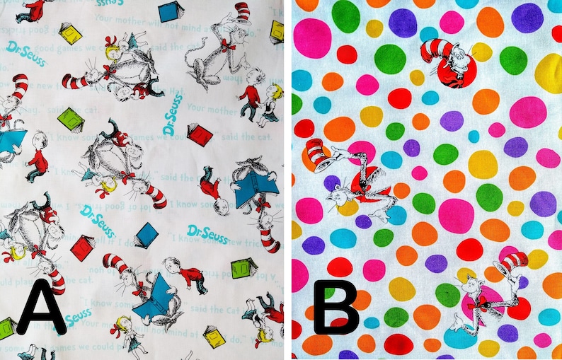 Choice Of Fabric Dr Seuss Fabric Dress Cat In The Hat Handmade To Order See full details and 2nd picture Book Dress