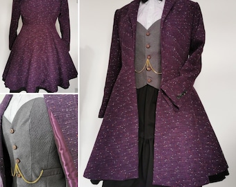 Femme Eleventh Doctor Who S7b Costume 11th Matt Smith Hand Made To Measure. Please message before ordering. Coat, skirt, shirt, corset.