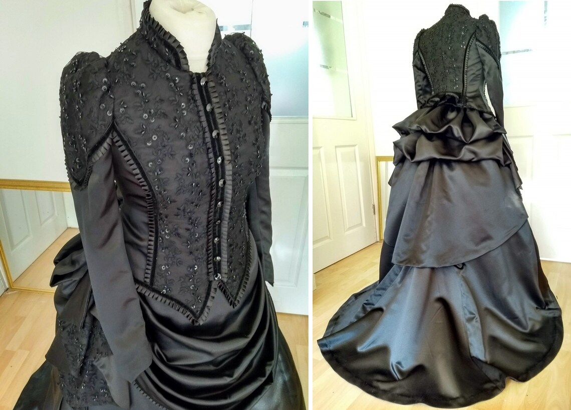 Victorian Funeral Dress Costume Madame Vastra Woman In Etsy
