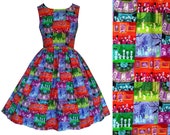 Haunted Mansion Fabric Dress With POCKETS! Handmade To Order Any Size Measurements Required - Haunted House Ride Ghosts