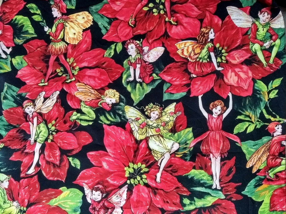 Christmas Flower Fairy Fabric Dress OOAK Handmade To Order Etsy