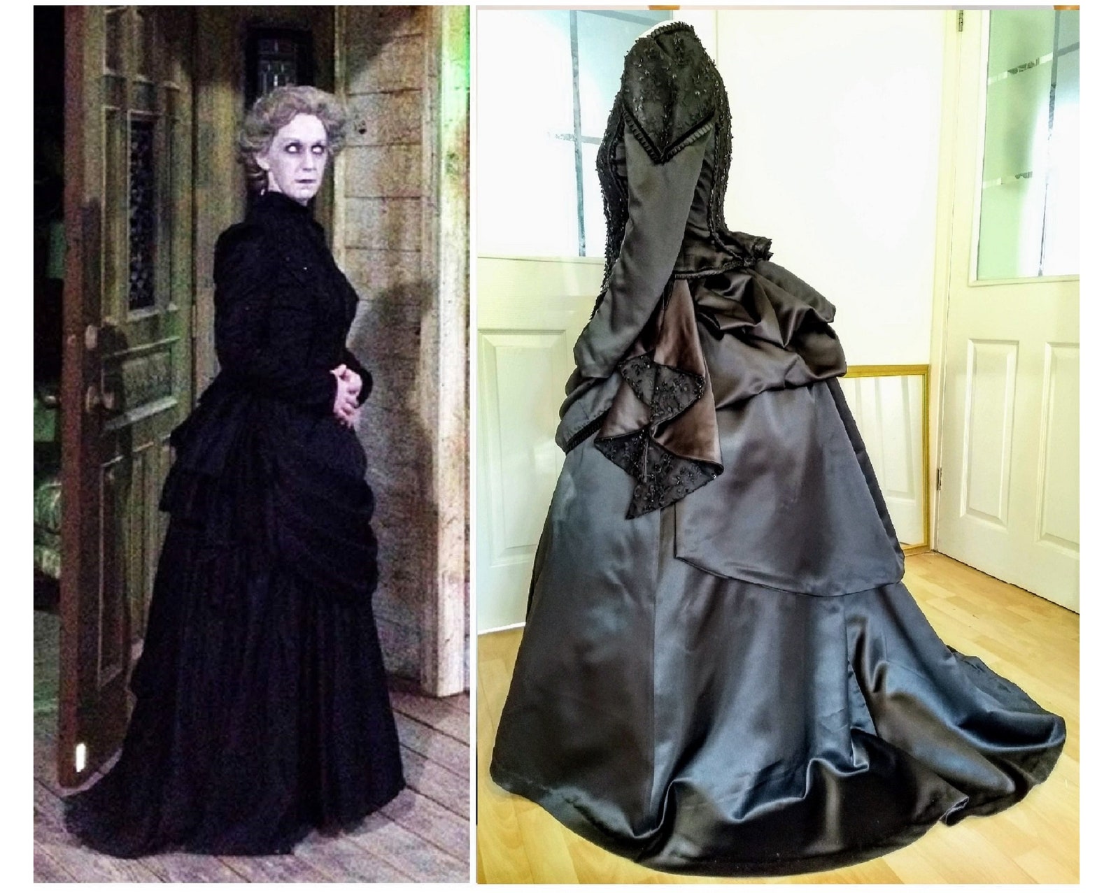 Victorian Funeral Dress Costume Madame Vastra Woman In Etsy