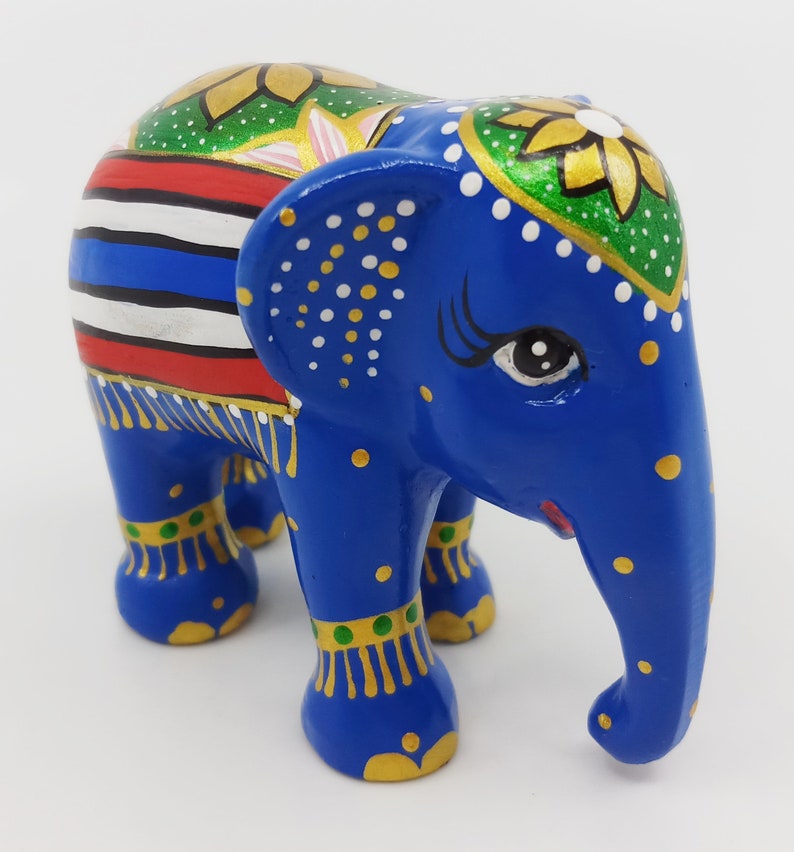 Thai Elephant Statue 7CM Elephant Resin Figurine Elephant Etsy