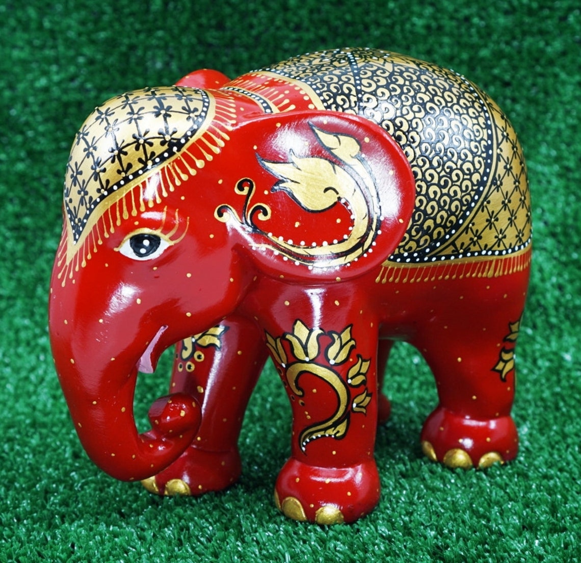 Thai Elephant Sculpture 17CM Elephant Resin Figurine Etsy