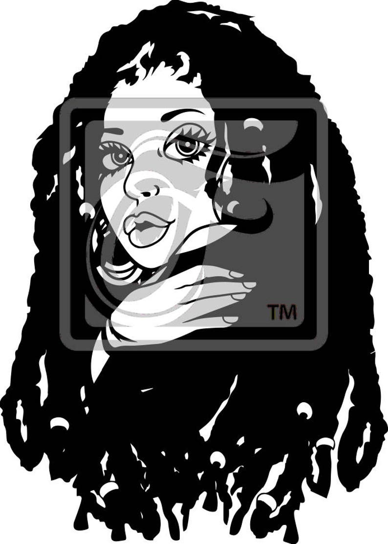 Download Focsi Woman With Locs Svg Kits How To Printing Printmaking