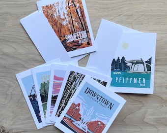 Notecard Sets of the Stevens Point Area Art Prints, Set of 8 Cards Including Envelopes