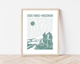 Wisconsin State Parks National Park Art Print