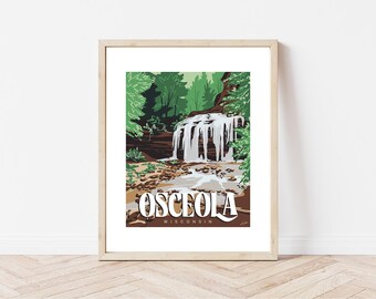 Osceola Wisconsin Downtown National Park Art Print