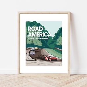 Road America, Parque Nacional Elkhart Lake Wisconsin Modern State Park Lámina artística personalizada