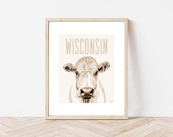 Wisconsin Cow National Park Art Print
