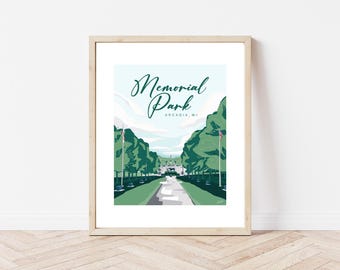 Soldiers Walk Memorial Park, Arcadia Wisconsin National Park Art Print