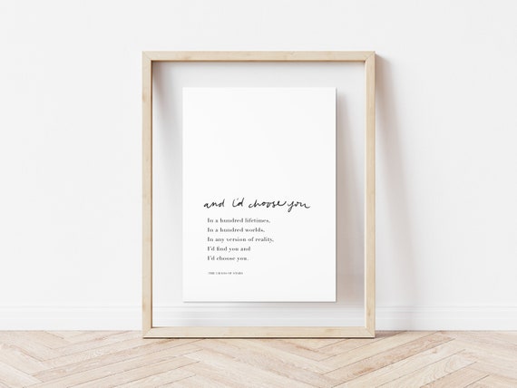 I'd Choose You Romantic Love Card - Anniversary Valentine Card For Him Her 5x7 Inches