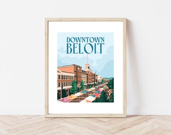 Beloit Wisconsin Downtown National Park Art Print