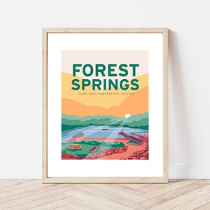 Forest Springs Camp Forest Springs Wisconsin Natur Kunstdruck