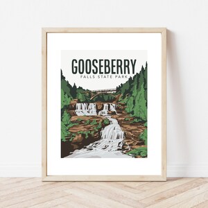 Gooseberry Falls State Park North Shore Minnesota Nature Art Print