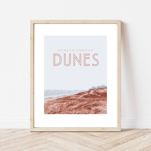 Sheboygan Wisconsin Kohler-Andrae Dunes Cordwalk State Park Nature Art Print